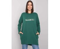 Dámská tunika s kapsami plus size ALEXIAH tmavě zelená Tmavě zelená, Univerzální