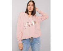 Dámská halenka s potiskem plus size JULLIE růžová Růžová, Univerzální
