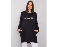 Dámská tunika s kapsami plus size ALEXIAH černá Černá, Univerzální