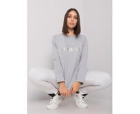 Dámská tunika s kapsami plus size ALEXIAH šedá Šedá, Univerzální