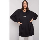 Dámská tunika z bavlny plus size RAELLLA černá Černá, Univerzální