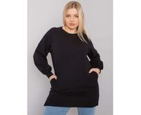 Dámská halenka hladká plus size TOLEDO černá Černá, Univerzální