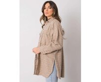 Dámská košile kostkovaná Jose RUE PARIS béžová Vícebarevný, S/M