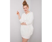 Dámské šaty bavlněné plus size KARISSA ecru Ecru, Univerzální