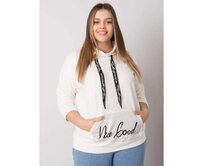 Dámská halenka s kamínky plus size CRYSTAL ecru Ecru, Univerzální