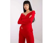 Dámská halenka s proužky Tracy RUE PARIS červená Červená, S