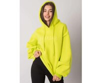 Dámská mikina s kapucí Carris RUE PARIS Fluo zelená Žlutá, L/XL