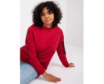Dámská tunika s nápisy na rukávech plus size PARMA bordó Vícebarevný, Univerzální