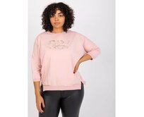 Dámská halenka s potiskem plus size CORDELIA růžová Růžová, Univerzální