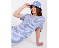 Dámské šaty pruhované mini STITCH & SOUL světle modré Vícebarevný, XS