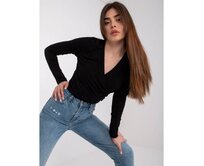Dámská halenka s obálkovým výstřihem ALICANTE černá Černá, Univerzální