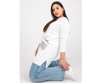 Dámská tunika plus size bavlna SYLVIANE ecru Ecru, Univerzální