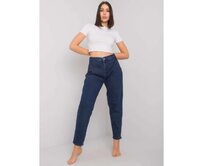 Dámské džíny rovné plus size JOHANA modré Námořnická modrá, 28