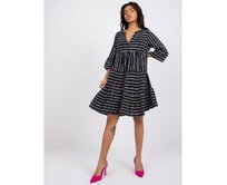 Dámské šaty s potiskem Helena SUBLEVEL černé Vícebarevný, S