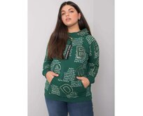 Dámská mikina plus size ADELE tmavě zelená Tmavě zelená, Univerzální