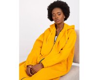 Dámská mikina dlouhá basic Betty RUE PARIS zářivě oranžová Oranžová, S/M