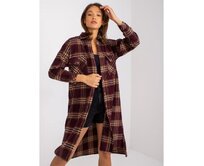 Dámksá košile dlouhá oversize MONIKA bordó-žlutá Kaštanová, Univerzální