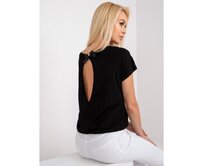 Dámská halenka s krátkým rukávem LUCIENNE černá Černá, L/XL