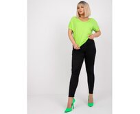 Dámská halenka volná plus size DINA světle zelená Zelená, Univerzální