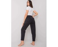 Dámské džíny rovné plus size JOHANA tmavě šedé Tmavě šedá, 28