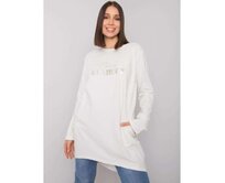 Dámská tunika s kapsami plus size ALEXIAH ecru Ecru, Univerzální