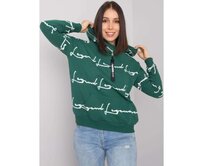 Dámská mikina s kapsou Jossy mavě zelená plus size Tmavě zelená, Univerzální