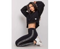 Dámské legíny s lemováním Irene RUE PARIS černé Černá, S