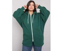 Dámská mikina plus size ELLA tmavě zelená Tmavě zelená, Univerzální