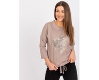 Dámská halenka Elizabeth RUE PARIS tmavě béžová Vícebarevný, S/M