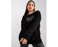 Dámská mikina plus size DESIREE černá Černá, Univerzální