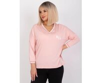 Dámská halenka asymetrická plus size MARIANNA světle růžová Růžová, Univerzální