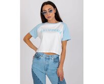 Dámské tričko s potiskem SHORT modro bílé Vícebarevný, Univerzální