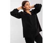 Dámská halenka s výstřihem do V FREE černá Černá, Univerzální