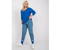 Dámská halenka plus size pro každodenní nošení viskózová GLORIA tmavě modrá Námořnická modrá, Univerzální