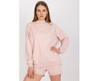 Dámská mikina bavlněná BASIC světle růžová Růžová, L/XL