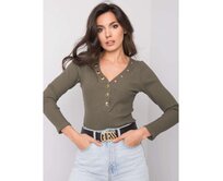 Dámská halenka Emberly OCH BELLA khaki Khaki, S