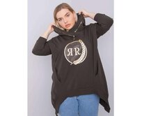 Dámská mikina plus size FANTASY tmavě khaki Khaki, Univerzální
