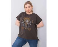 Dámská halenka plus size MARLENE tmavě khaki Khaki, Univerzální