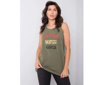 Dámský top s nápisem EVETTE khaki Khaki, Univerzální