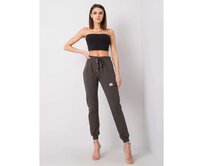 Dámské tepláky GEETIKA tmavé khaki Khaki, S