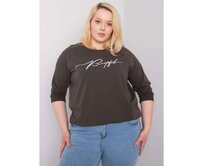Dámská halenka s nápisem ROSIE tmavá khaki Khaki, Univerzální