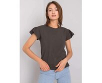 Dámská halenka Ansley RUE PARIS bavlněná khaki Khaki, S/M