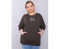 Dámská halenka plus size MESSINA tmavě khaki Khaki, Univerzální