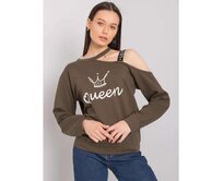 Dámská halenka s potiskem GLENDA khaki Khaki, S/M
