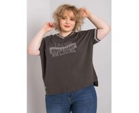 Dámská halenka plus size BILLI tmavě khaki Khaki, Univerzální