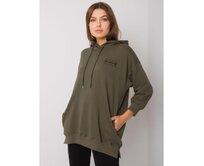Dámská mikina s kapsami LEORA khaki Khaki, Univerzální