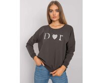 Dámská mikina s kapucí ALODIA tmavě khaki Khaki, Univerzální