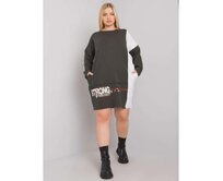 Dámská tunika bavlněná plus size ELEASHA tmavě khaki Khaki, Univerzální