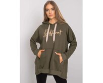 Dámská mikina s kapucí FALLON khaki Khaki, Univerzální