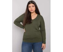 Dámská halenka plus size ELISA khaki Khaki, Univerzální